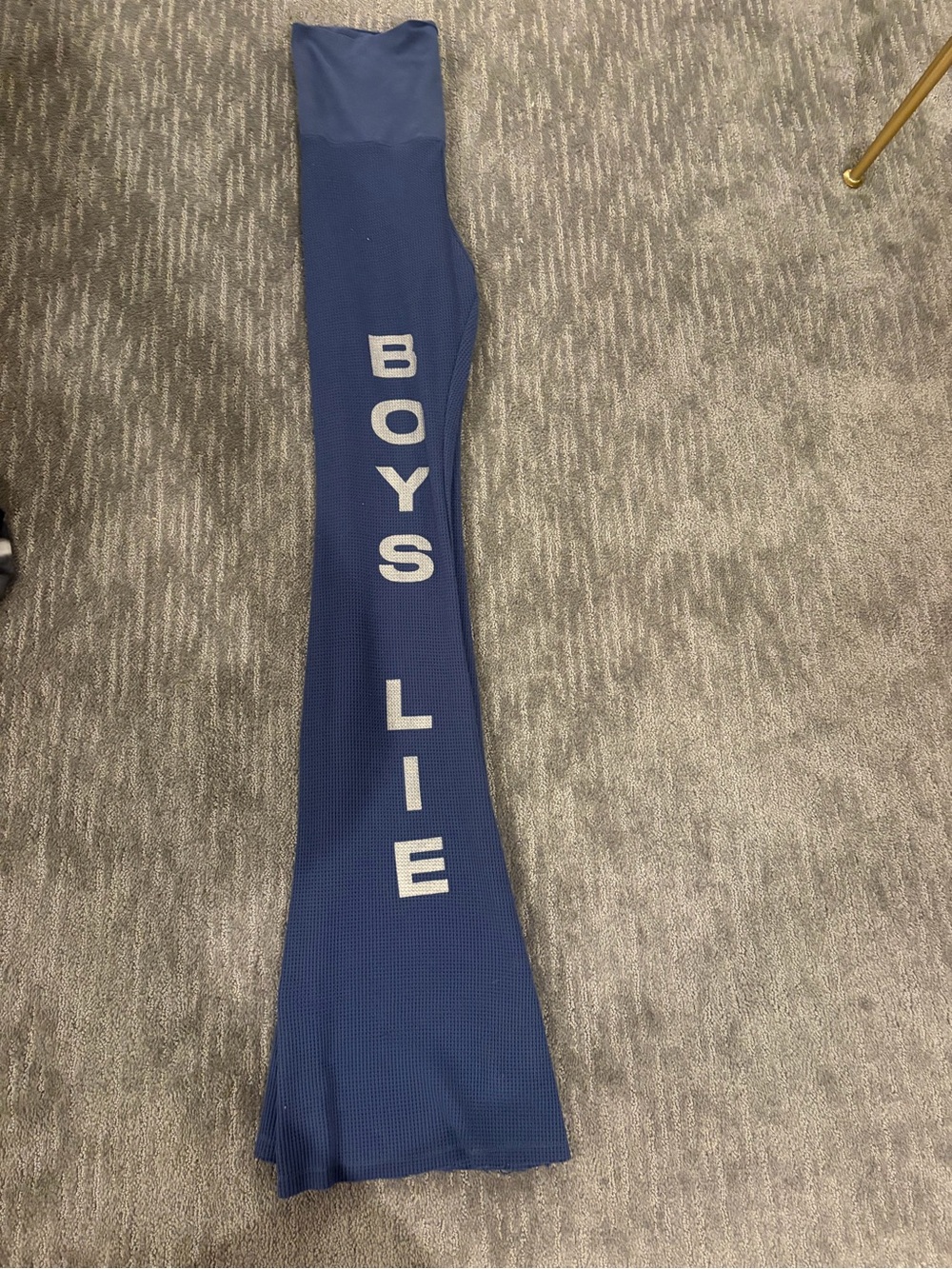 Boys Lie Navy Blue Leggings with White Logo